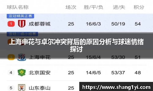 上海申花与卓尔冲突背后的原因分析与球迷情绪探讨